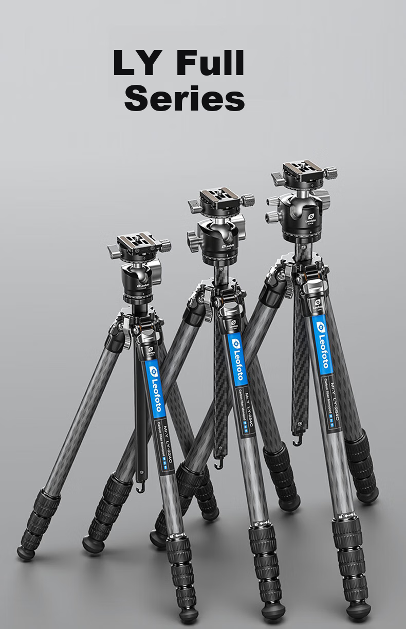 Leofoto Tripod, Hydrogen Series Professional Portable Carbon Fiber DSLR Camera Photography And Videography Tripod with Center Column, Compact Tripod LY-284C (Single Tripod) 21