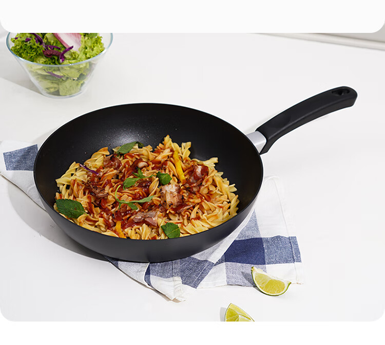 LOCK&LOCK Non-Stick Frying Pan, Deep Skillet, Stir-Fry Pan, Low-Smoke Cooking Pan for Eggs And Steak, Heat-Resistant Handle, Suitable for Gas Stove, 28cm 11