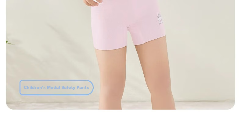 Niduoxiong Girls' Safety Shorts, Summer Thin Modal Underwear for Girls, Anti-Exposure Two-In Base Layer Pants 9