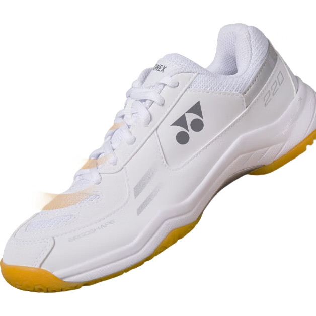Кроссовки для бадминтона YONEX SHB220CR, износостойкие, амортизирующие, нескользящие, удобные, для соревнований и тренировок, белый и серебристый, размер 41