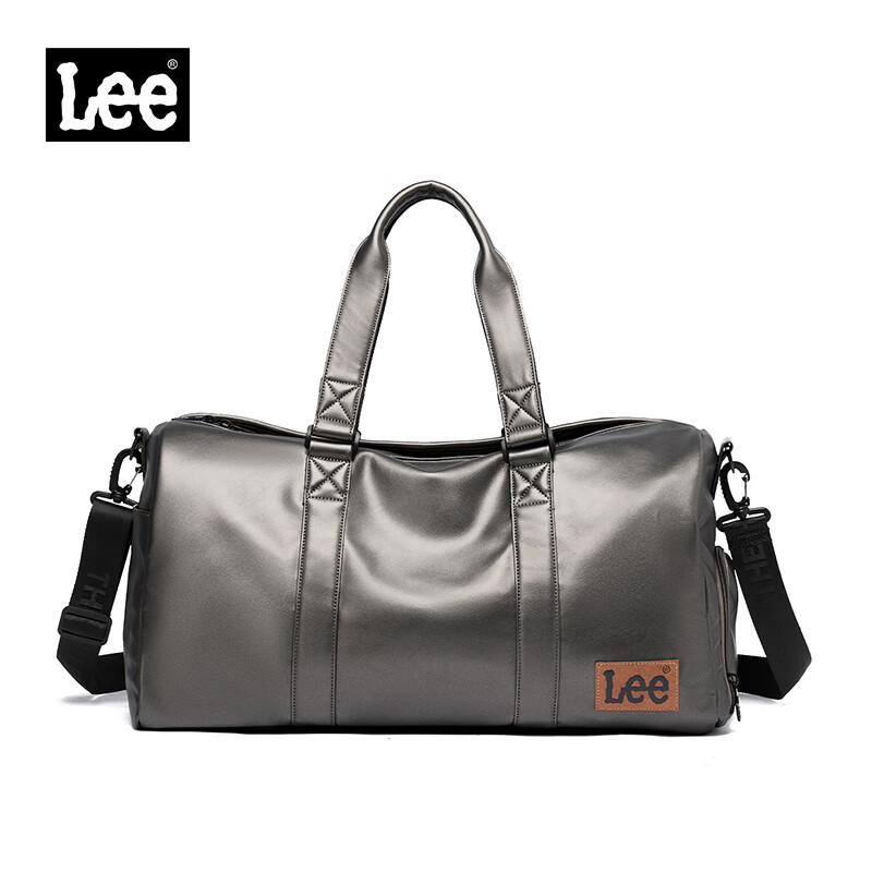 Lee Large Capacity Travel Bag for Men, Short-Trip Business Trip Travel Luggage Bag, Sports Fitness Bag with Wet And Dry Separation, Silver Gray
