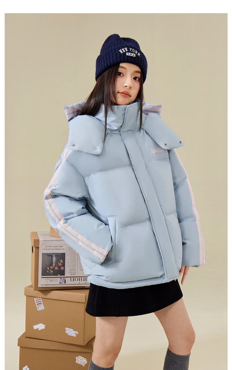 SNOWFLYING 2025 Autumn New Unisex Couple Short Hooded Down Jacket Energetic Sporty Youth Puffer Trend 11