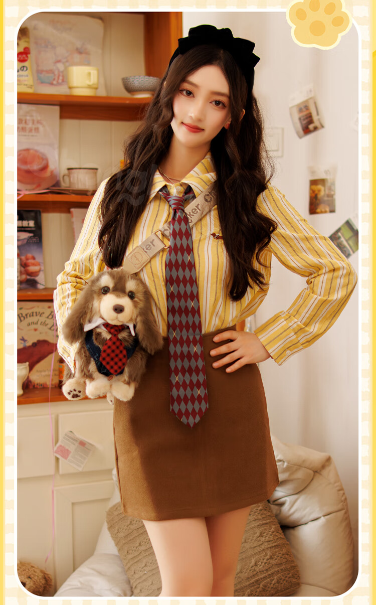 Chongke [Huang Zihongfan's Style] Pet Sausage Dog Handbag, Plush Stuffed Animal Shoulder Bag, Birthday Gift for Girls 4