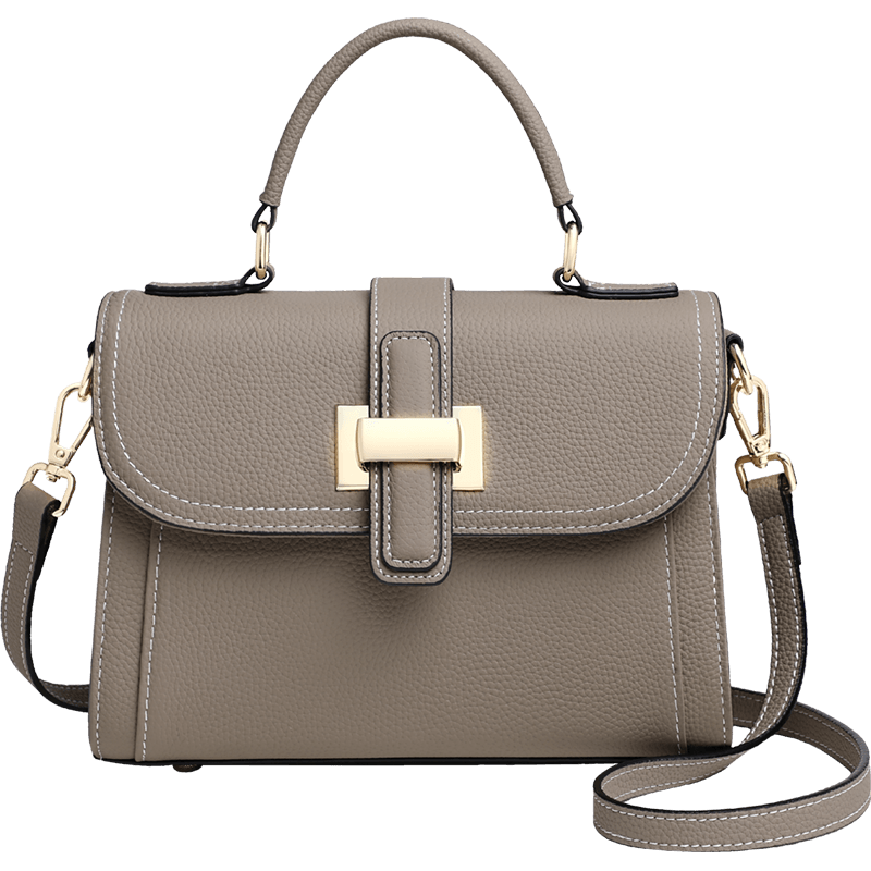 Aiqinghai Leather Handbag, Women's Crossbody Bag, Shoulder Bag, Handheld Commuter Bag, Large Capacity, Birthday And Mother's Day Gift, Practical Present for Mom