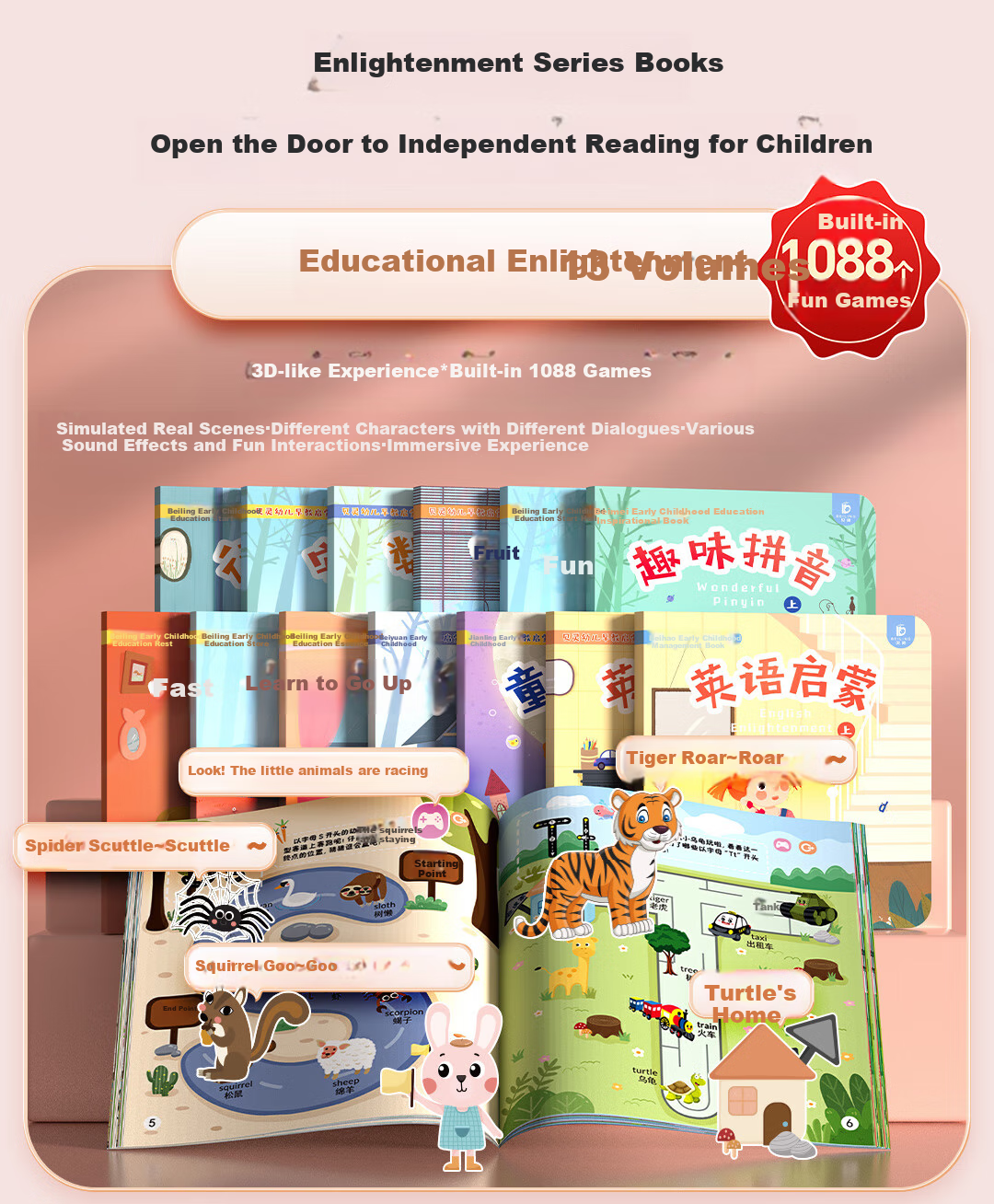 Bei Lin Open-Ended Reading Pen, Early Childhood Cognitive Development Toy for Ages 0-3, RAZ Universal Toy, Birthday Gift for Boys And Girls 5