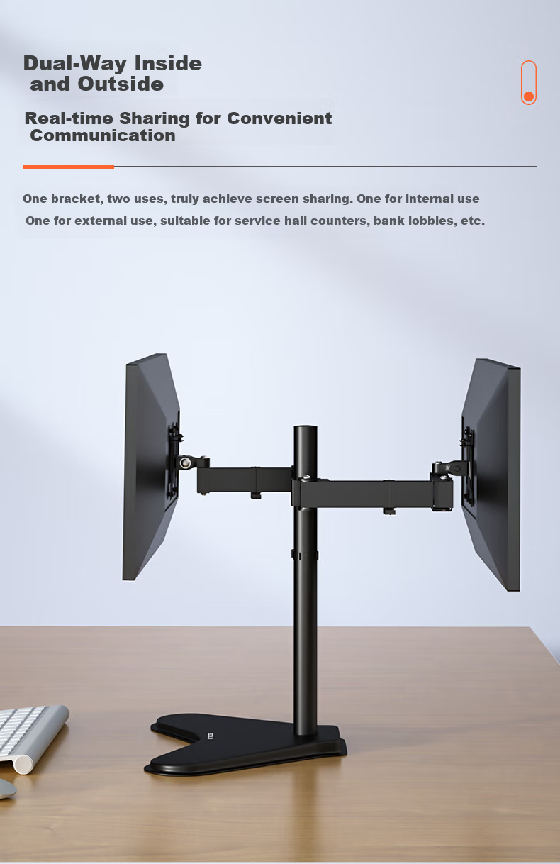 ECOLA Monitor Computer Stand, Height-Increasing Stand, Mechanical Arm Bracket, Spiral Lifting Mechanism, Spring Display Screen Support FT52BK 7