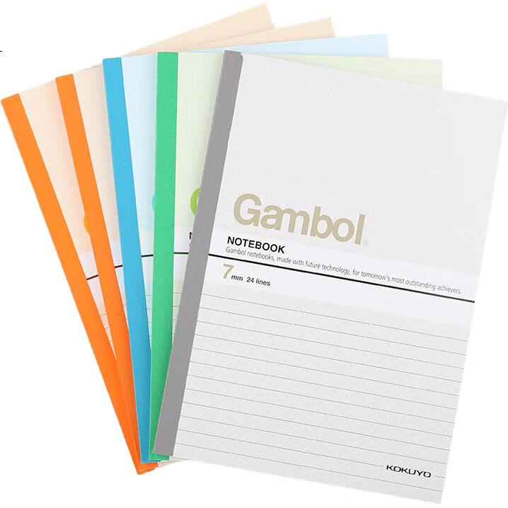 Блокнот KOKUYO Gambol WCN-G5607, A5, 7 мм, 60 листов, 5 шт. в упаковке, случайный цвет