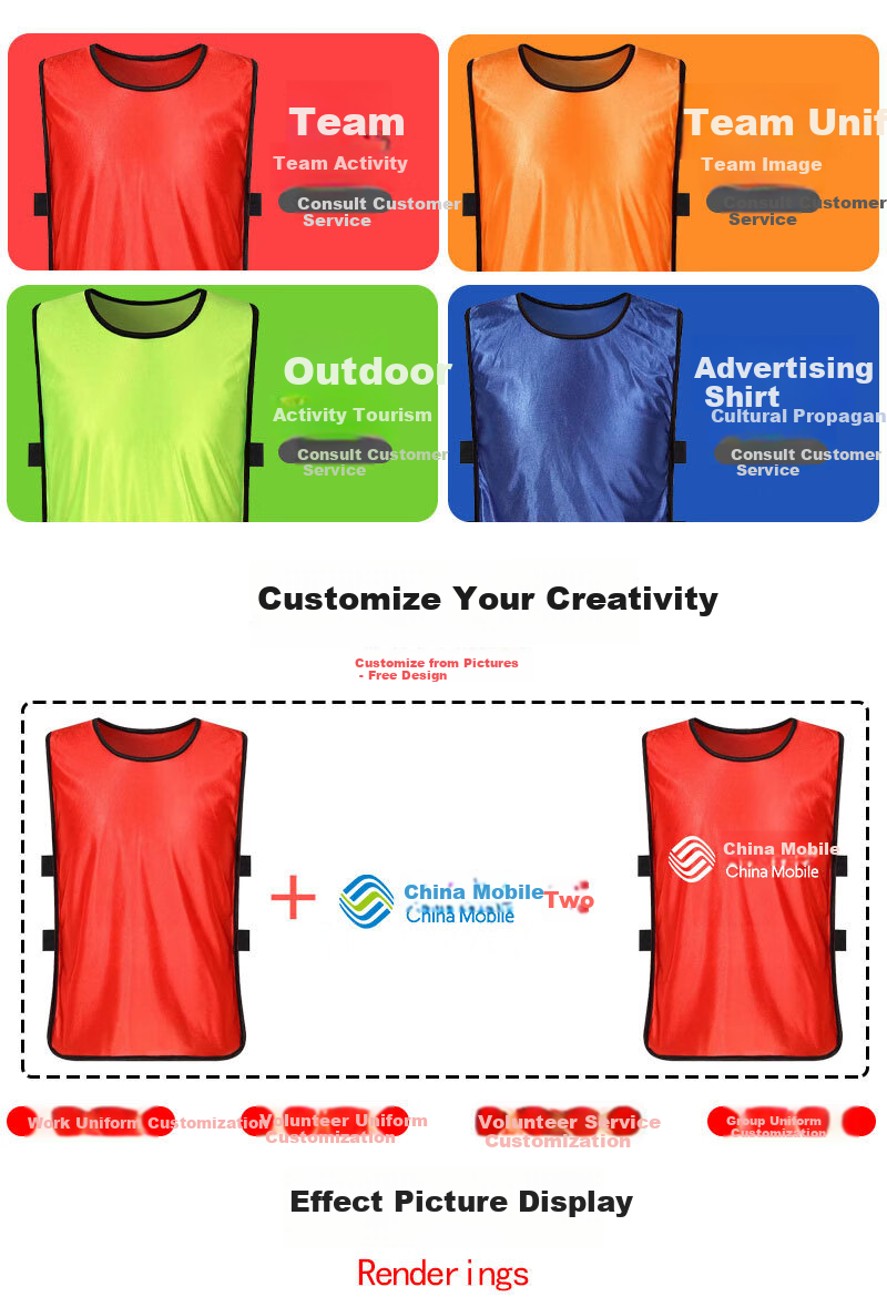 LIEYAO Soccer Basketball Team Building Competition Expansion Advertising Training Vest, Scrimmage Jersey, Team Uniform Vest 3