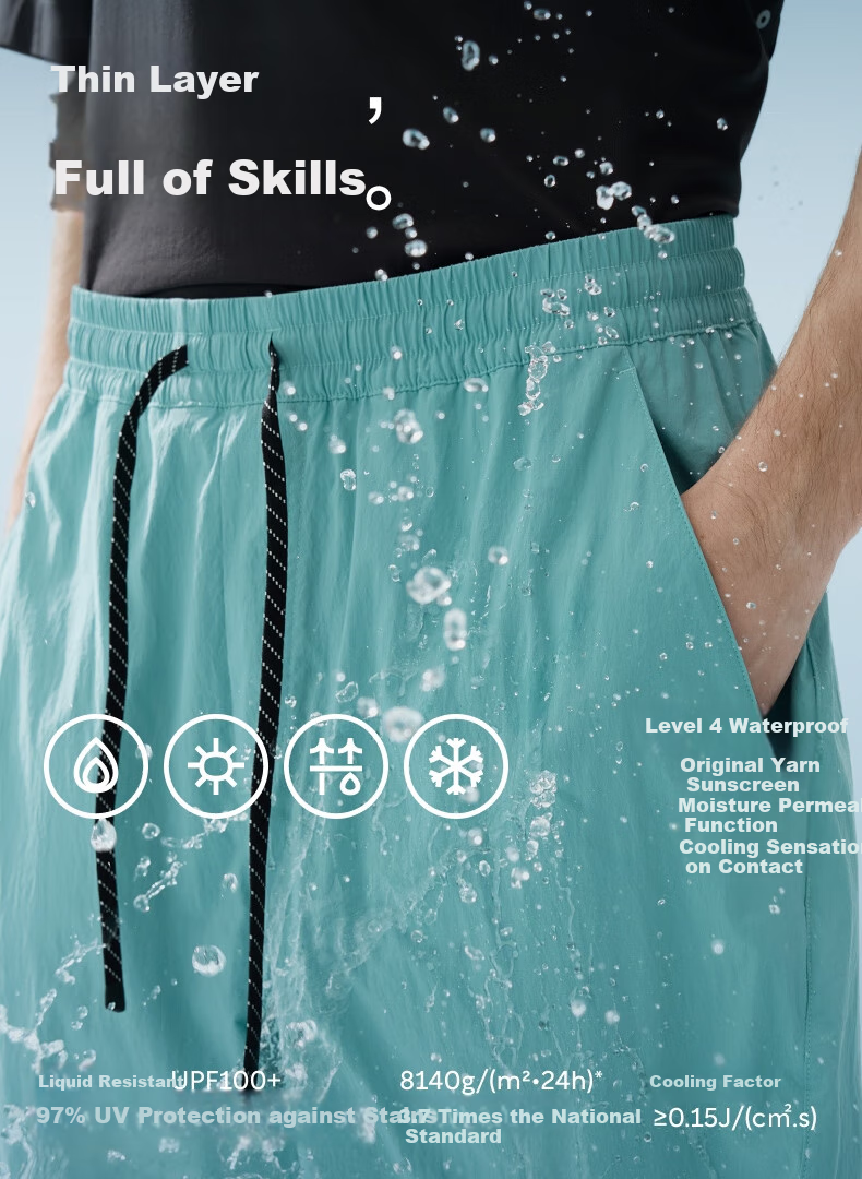 Bananain [Wang Yibo's Choice] Liangpi 501 Cool Men's Water-Repellent Patchwork Shorts, Quick-Drying Outdoor Sports Summer New 4
