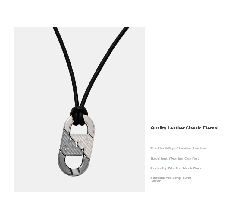 EMPORIO ARMANI Simple Women's Necklace, Fashionable Ladies' Necklace Birthday Gift for Girlfriend EGS3174710 10