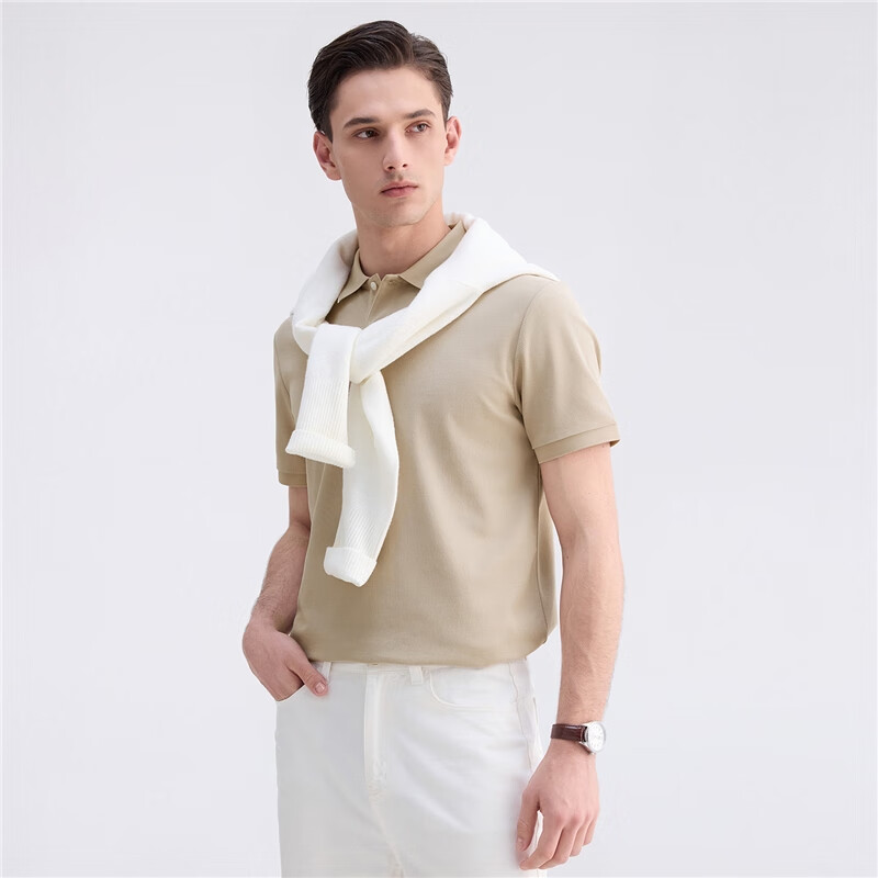 Giordano Men's Short-Sleeve Polo Shirt, Summer New Style, High-Tech Cool-Feeling Antibacterial Contrasting Color Lapel Top, 18015002