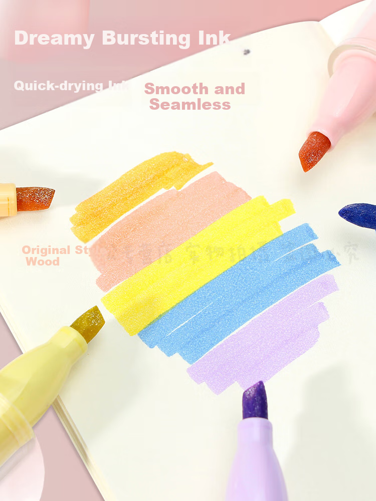 M&G Stationery Highlighters, Markers with Soft Tips, 9-Pack Fluorescent Pens for Students, Note-Taking, Highlighting, Drawing, Coloring, Journaling, Birthday Gift 3