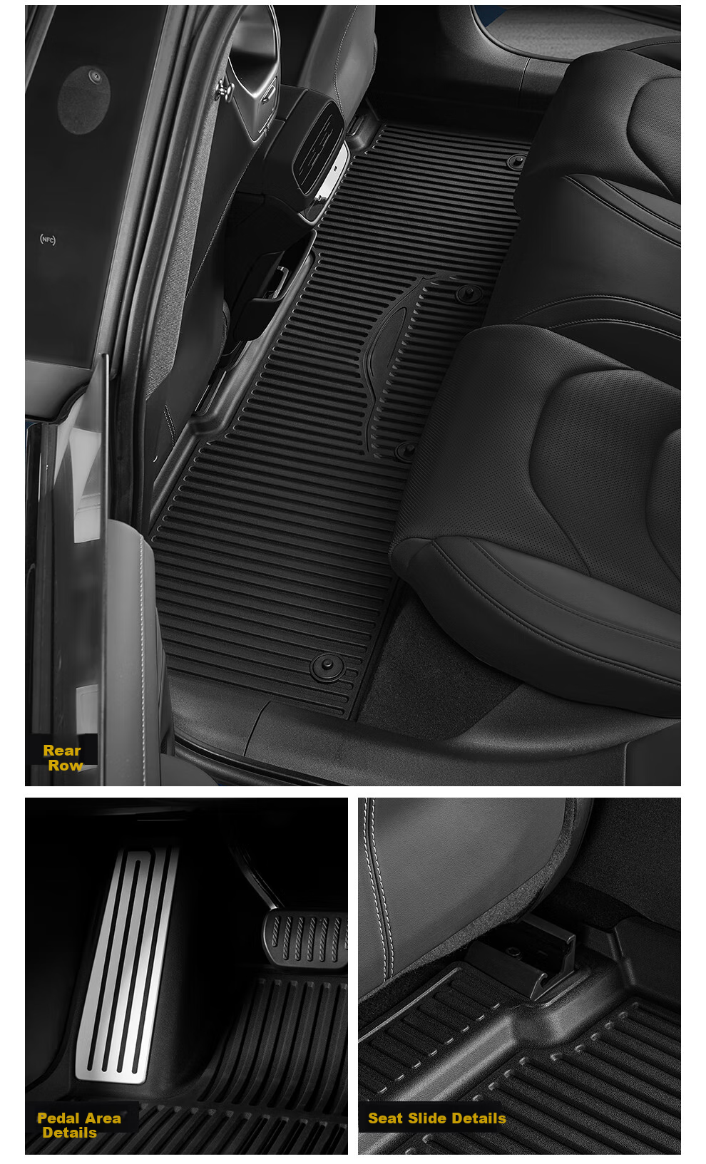 3W Suitable for Xiaomi SU7 Dedicated TPE Car Floor Mats, Front And Rear Trunk Four-Piece Set 15