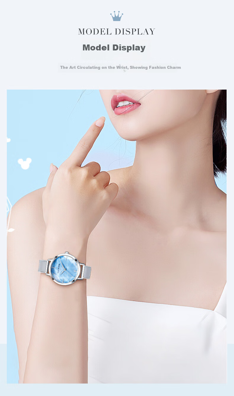 Disney Women's Starry Sky Watch, Instagram-Style Youth Wristwatch, Luxury Niche Ladies Bracelet, Valentine's Day Gift for Wome 10