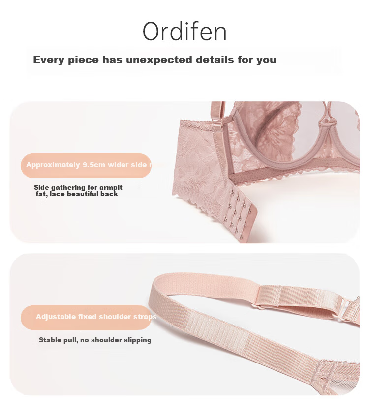 Ordifen 26 New Style Bra, Minimizing for Large Breasts, Full Coverage, Ultra-Thin, Low-Collar, Brassiere Set, Plus Size Women's Bra XB3314 11