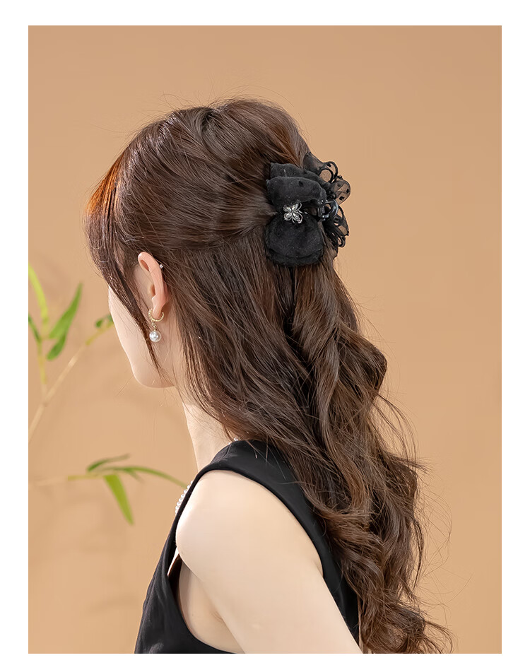 CHIMERA Sheer Polka Dot Bow Half-Up Hair Claw Clip Full-Up Hair Clip Hairpin for Women Birthday Gift 5