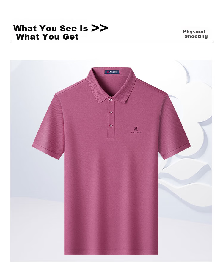 MONTAGUT Summer Men's Polo Shirt Short Sleeve Cool Breathable Business Casual T-Shirt Father's Day Gift Sea Blue 2XL/54 5