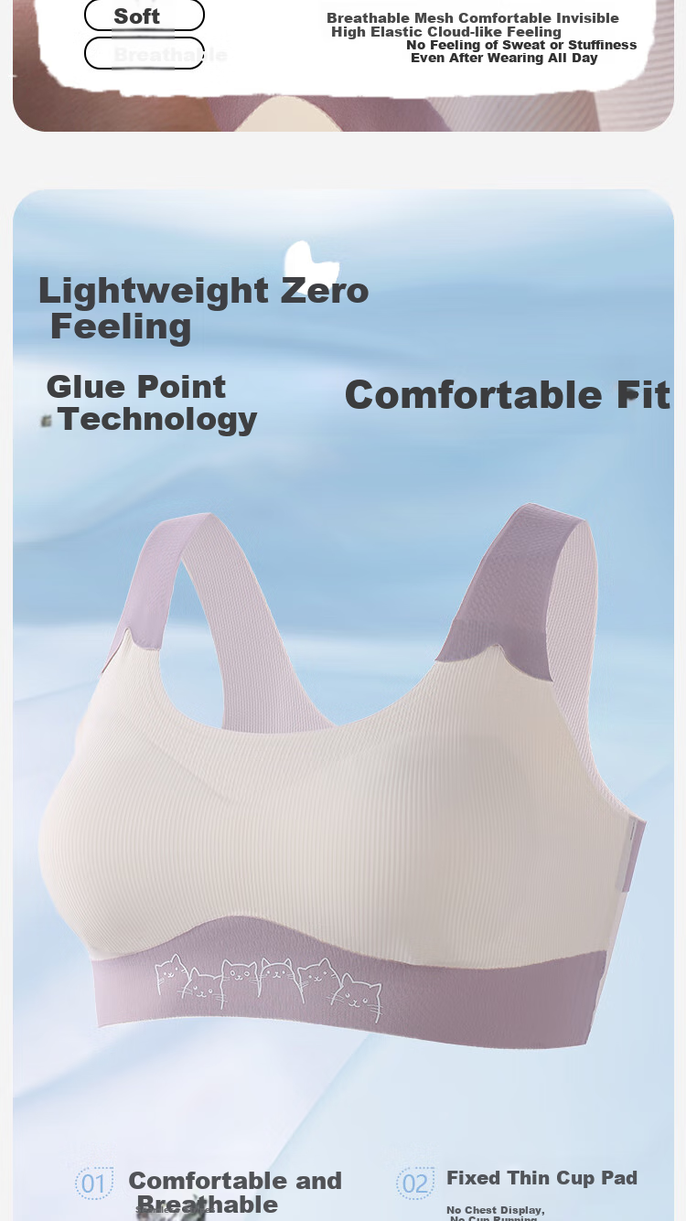Ordifen 26 New Style [2-Pack] Girls' Bra, Anti-Shock And Anti-Hunching, for Teenage Girls in Puberty, Underwear for Middle School Students, 16 Years Old, 3 Levels 7
