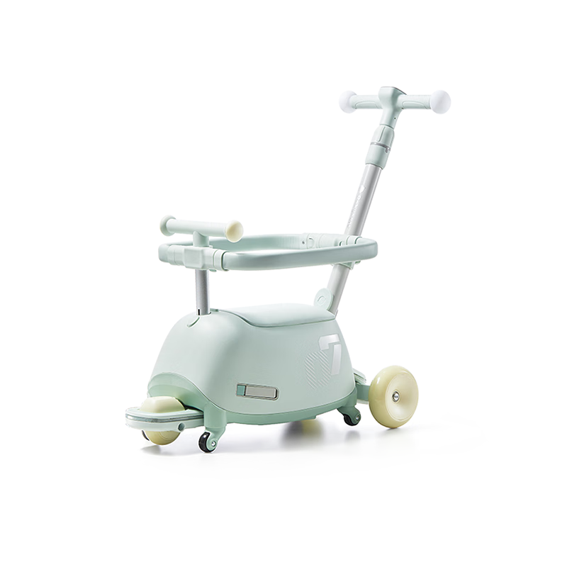 Babycare Children's Twin Scooter for Ages 1-3 Multifunctional Stroller Toy Baby Ride-On Birthday Gift Spiral Algae Gree