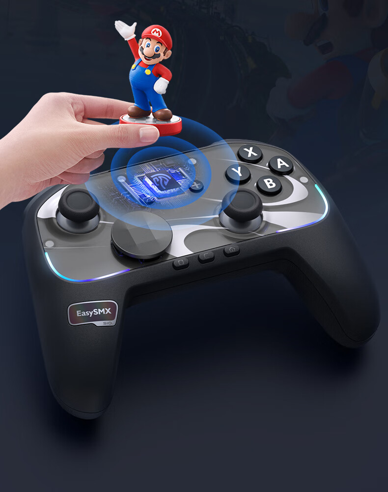 EasySMX S10 Nintendo Switch 2nd Gen Pro Game Controller One-Key Wake Joy-Con Bluetooth HD Vibration PC Steam Zelda Pokémon Macro Programming White 5