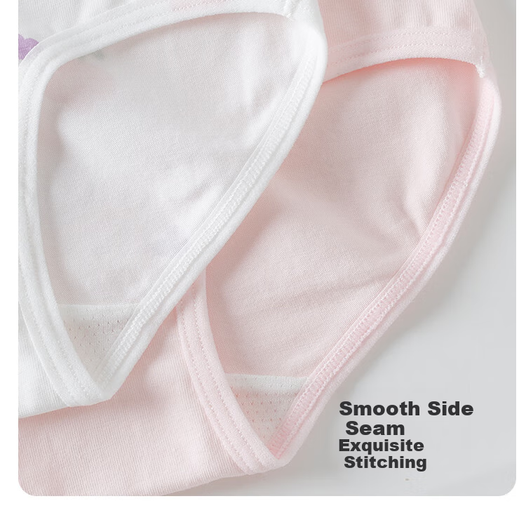 BOBDOG Children's Underwear, Girls' Antibacterial Panties, Baby And Teen Cotton Triangle Briefs, Girls' Shorts 21
