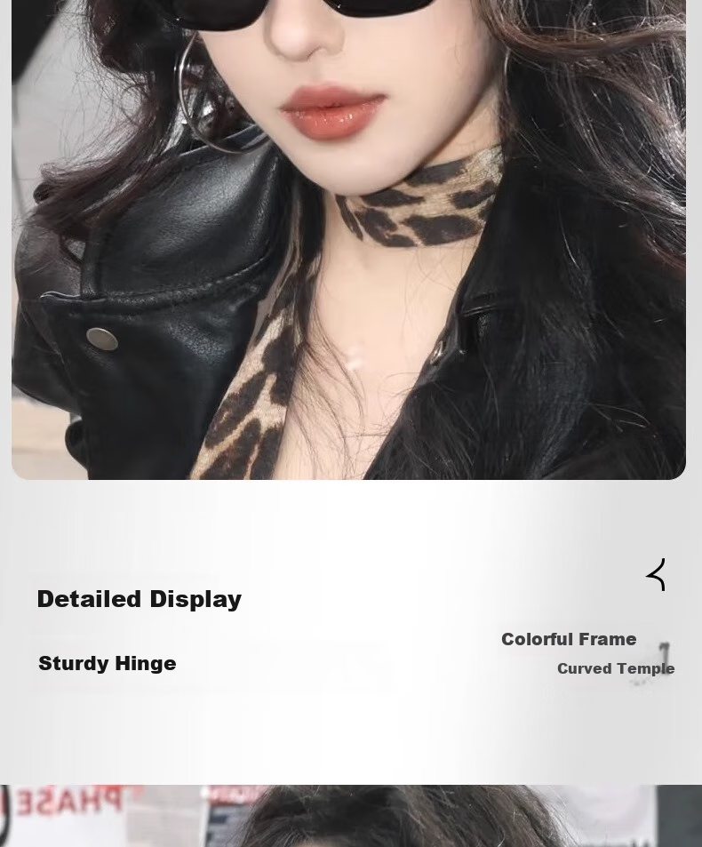 FENCHI 2025 New Women's Sunglasses, High-End Cat-Eye Style, Beach UV Protection Polarized Sunglasses, Suitable for Square And Round Faces 3