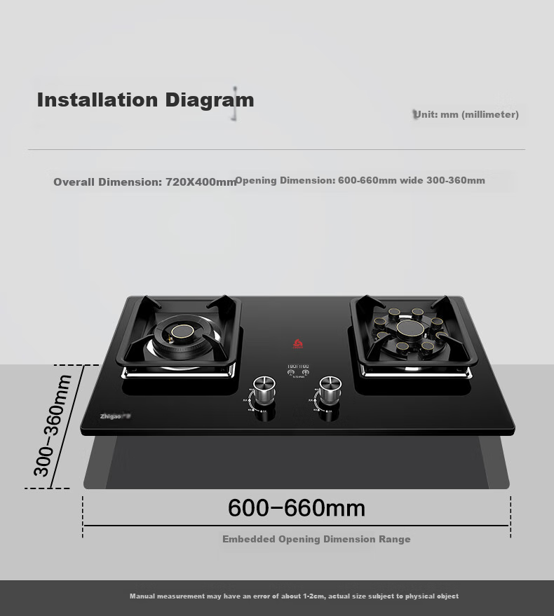 CHIGO Gas Stove with 15% Government Subsidy, Natural Gas Double Burner, 5.2kW High Flame Built-in Desktop Glass Panel Cooktop JZT-KN108 9