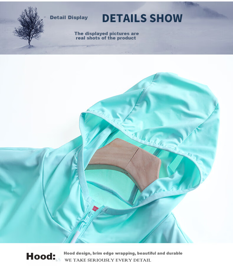 JEEP SPIRIT Men's Sun Protection Jacket, Summer Outdoor Hiking Coat, Lightweight Breathable Ice Silk Fishing Wear, Black, XL 11