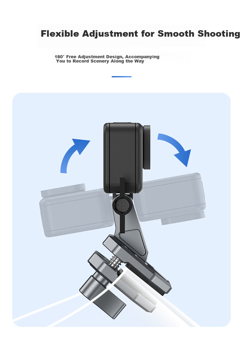 TELESIN Compatible Windshield Mount for DJI Action 6/5 Pro 4 Motorcycle, GoPro 13/12 Cycling Mount, Insta360 Ace Pro 2 Clamp Mount 4
