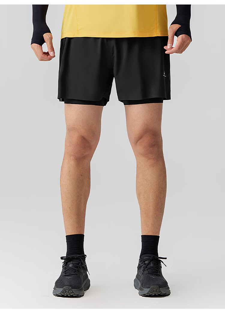 Pioneer Camp Men's Racing Running Shorts Summer Quick-Dry Sports Fitness Three-Quarter Pants Trail Running Anti-Exposure Fake Two-Piece 14