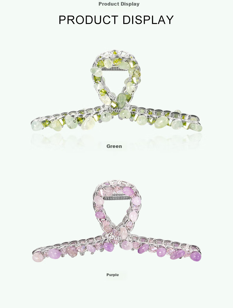 Cercoo Alguoyuan Crystal Large Hair Claw Clip, Back of Head Shark Clip, High-End Hair Clip, Hair Accessory, Elegant 5