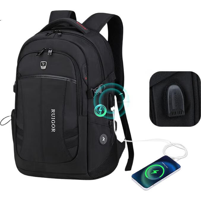 Рюкзак Ruige Swiss Army Knife Business Commute, для ноутбука 15.6 дюймов, черный