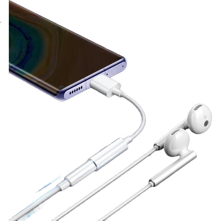 Переходник Trendsetter для наушников Type-C для Huawei P50/40/30/Nova8910Pro, Honor Magic34/80/70/60/X40/X30, белый