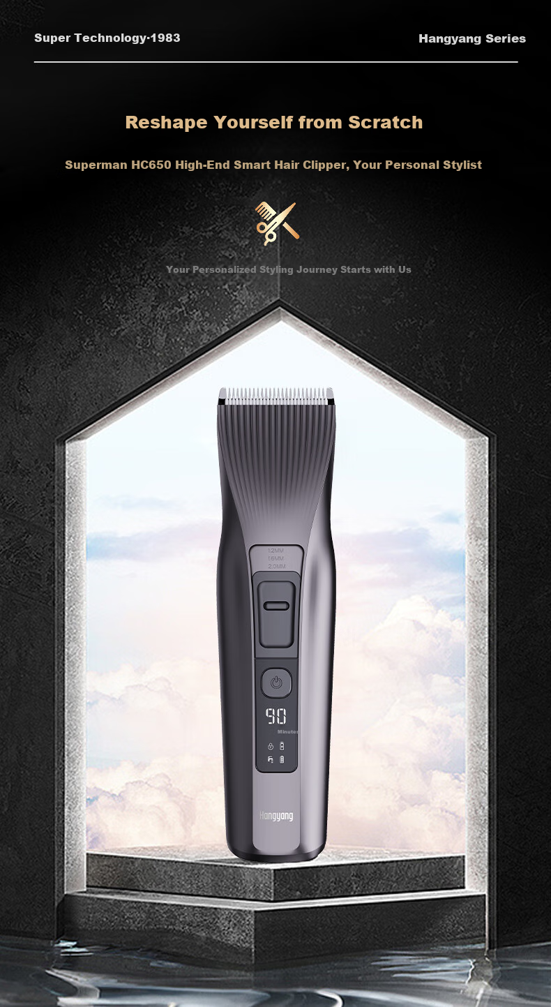 SID Hangyang High-End Series Hair Clipper, Electric Hair Cutting Tool with Smart Digital Display, for Adults, Children And Infants, Fully Washable Electric Trimmer, Hair Cutting Tool HC650 1