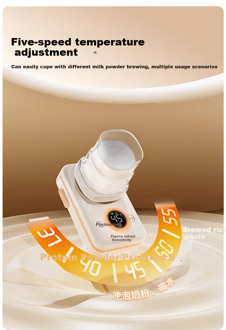 Feibi Pocket Pure Titanium Wireless Portable Milk Warmer, Baby On-The Hot Water Milk Warmer, Wireless Milk Warmer, Breast Milk Warming Device 14