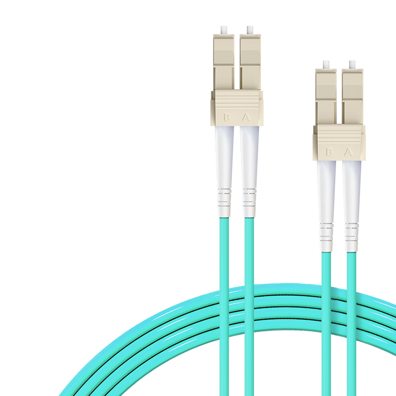 BYNET 10 Gigabit Multi-Mode Fiber Optic Patch Cable, LC-LC OM3 Multi-Mode Dual-Core Duplex Pigtail, Telecom-Grade Low Smoke Zero Halogen LSZH Bend-Resistant Fiber Optic Patch Cable 2.0 (UPC), 5 Meters