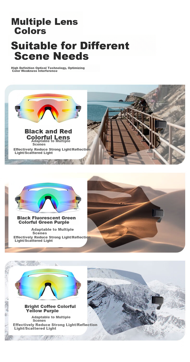 DRATRA Sunglasses, Cycling Glasses, Bicycle Racing Goggles, Marathon Trail Running Glasses, Sports Eyewear, Windproof And Dustproof Sunglasses 4
