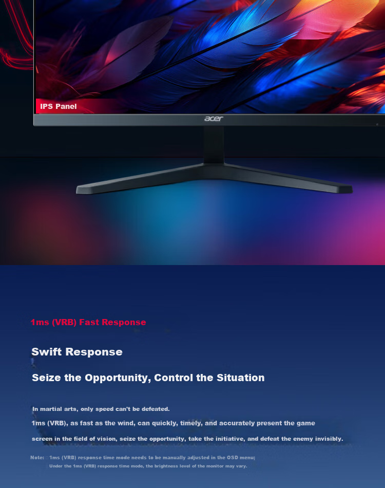 Acer Dark Knight 27-Inch 2K + 120Hz + HDMI/DP Dual Interface HDR Office Light Gaming Monitor MG270U E 6