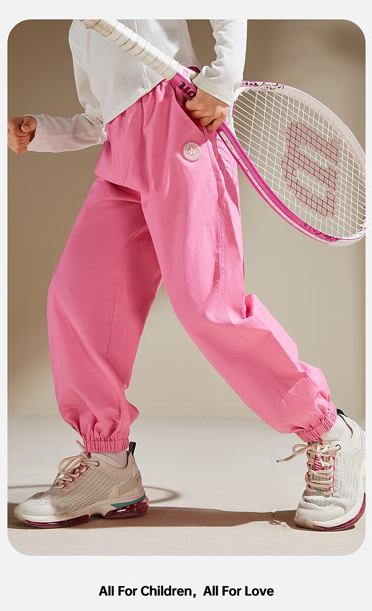 ASK JUNIOR Children's Clothing Girls' Youth Autumn Sports Pants Jogger Running Casual Trousers Black 110 9