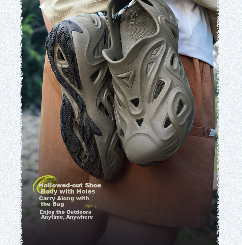 PEAK Taiji Qu Lang Su Xi Shoes for Men, Summer Outdoor Sports Sandals, New Soft-Soled Non-Slip Hole Shoes, DL520791 15