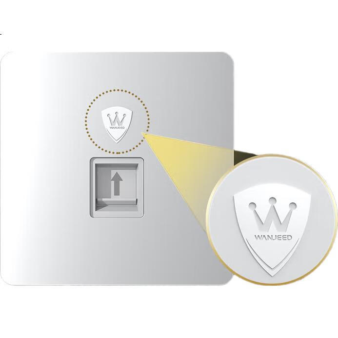 Сетевая панель WANJEED Cat6 RJ45, 86-тип, двойной порт, Gigabit Ethernet, без сверления, белый