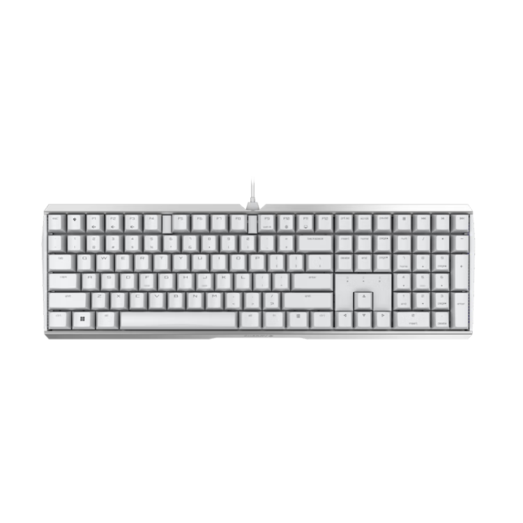CHERRY MX3.0S Mechanical Keyboard, Gaming And Office Computer Keyboard, Wired Full-Size 108-Key Keyboard with Aluminum Alloy Shell And White Cherry MX Switches