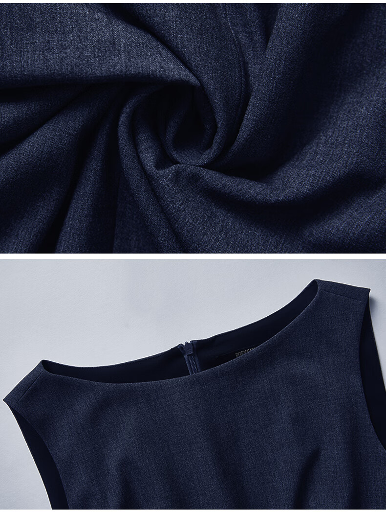 ROEYSHOUSE Women's Sleeveless Slim Fit Dress Summer Elegant Commuter Mid-Length Dress 08879 Dark Gray L 16