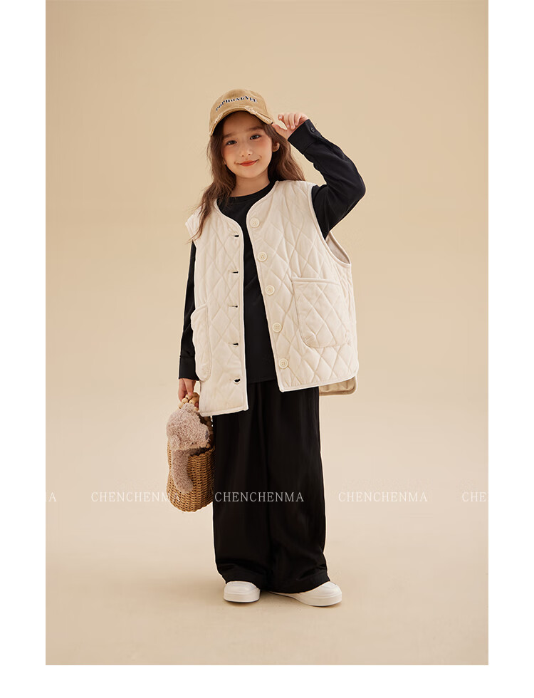 Chenchenma Parent-Child Fleece-Lined Sherpa Fleece Loose Casual Versatile Pants 7281D 21
