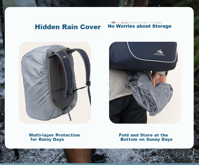 High Sierra Hiking Backpack for Men, Outdoor Sports Backpack, Water-Resistant Travel Bag, 16-Inch Commuter Large Capacity Backpack 10