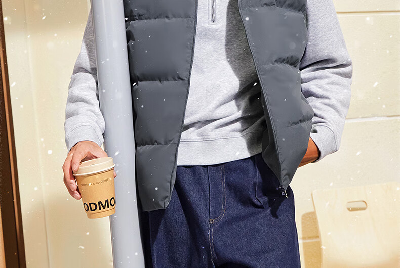 361° Men's Down Vest Autumn Winter New Waterproof Warm Sports Casual Running Stand Collar Jacket 652544401-4 3