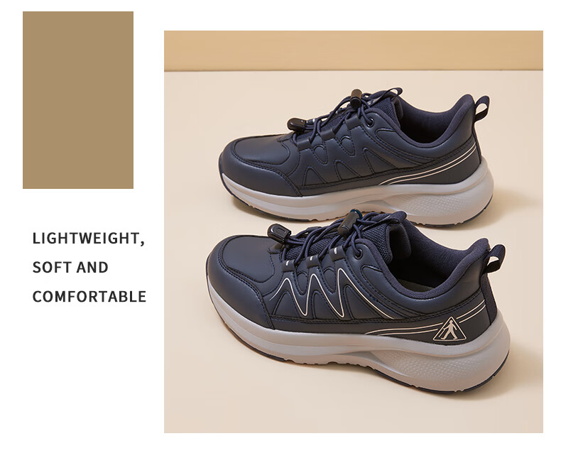 Zulijian Women's Elderly Shoes Spring New Middle-aged and Elderly Walking Shoes Non-slip Shock-absorbing Fitness Shoes Beige Brown Size 40 1