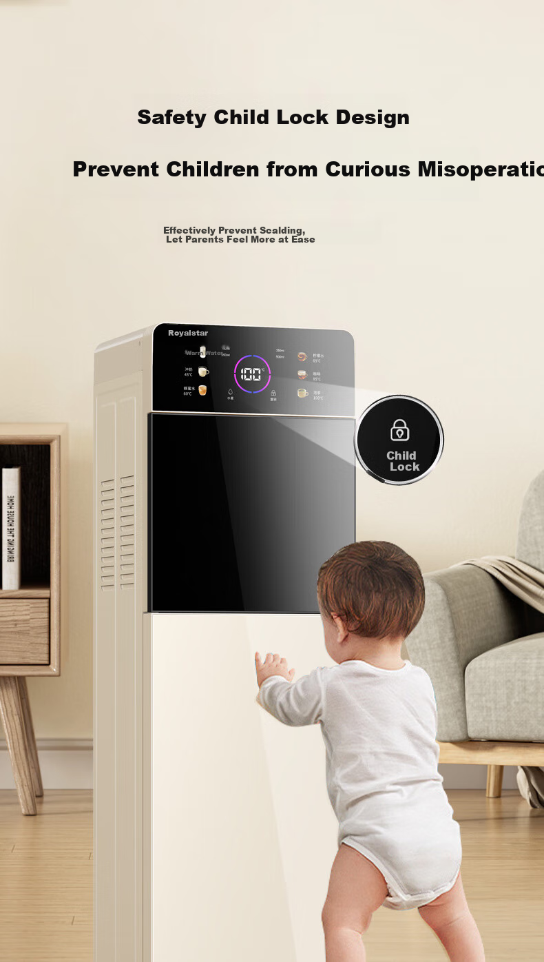 Royalstar Instant Hot Water Dispenser Sold by JD, Floor-Standing Rapid Heating Bottom-Loading Milk Maker And Formula Mixer with Adjustable Temperature, Fast Heating Office Fully Automatic Intelligent Water Boiler YR-S2801 6