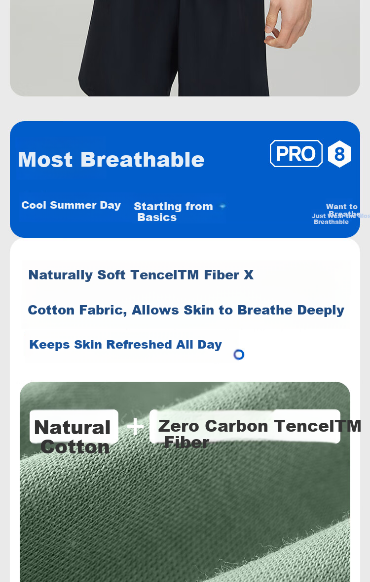 HLA [Zuihuxi-Pro8] Short-Sleeve Undershirt for Men And Women, Zero-Carbon Tencel Antibacterial Anti-Mite Couple's Basic Base Layer Top 10