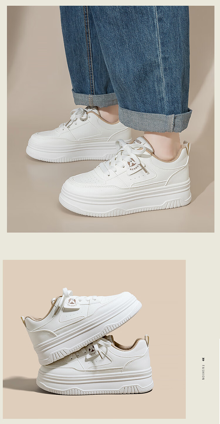 RENBEN Thick Sole Trendy Versatile Black and White Panda Shoes 2025 Spring Autumn Popular Casual Fashion Sports Sneakers Women's Shoes 11